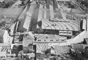 Black and white photograph of the old CRISAL facilities