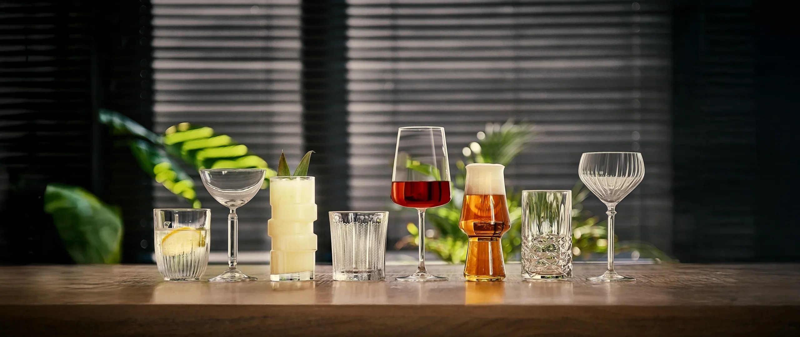 Assortment of stemware and glasses by ONIS and Royal Leerdam