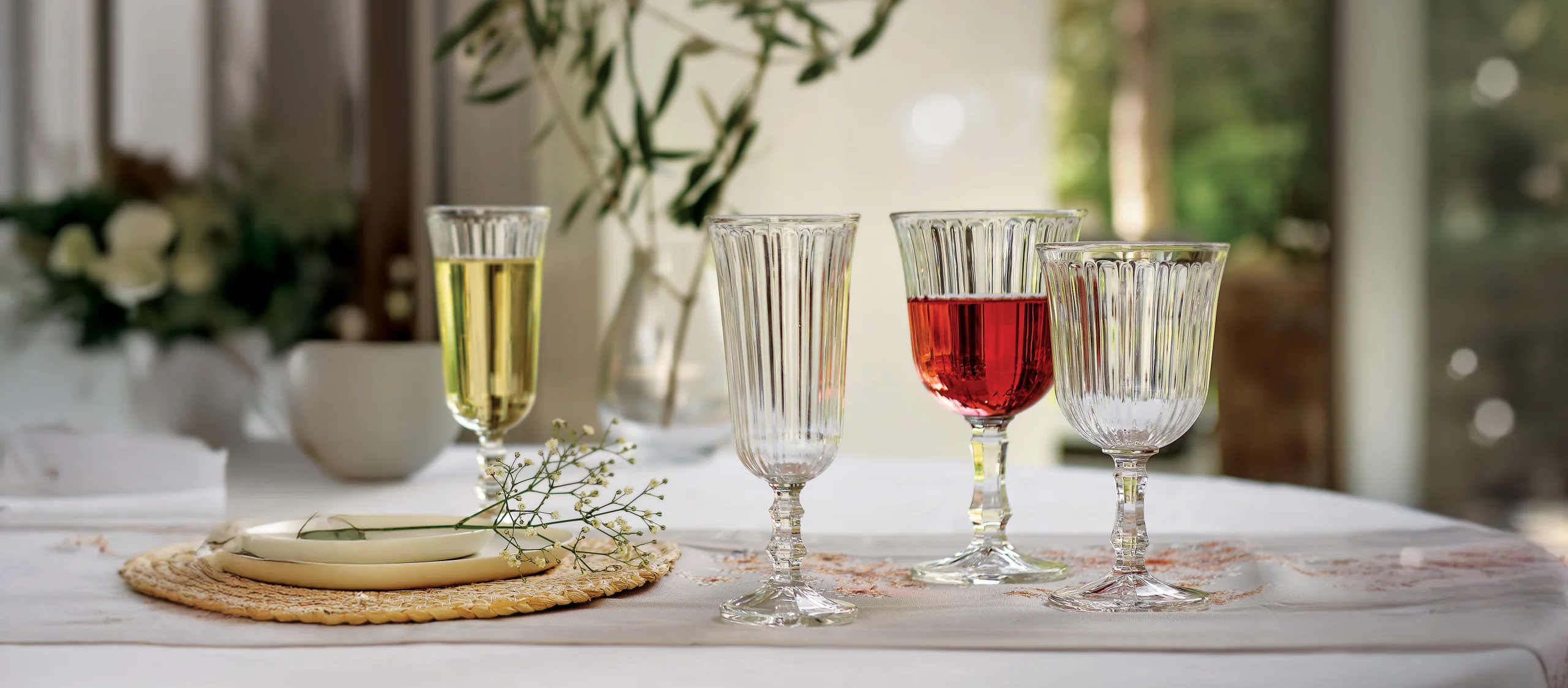 "Belém" stemware on a table setup