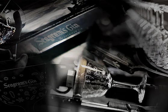 Production and customization process made for Seagram's Gin